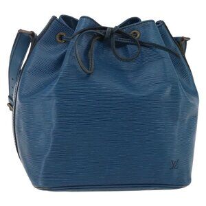 Authentic LOUIS VUITTON Epi Petit Noe Shoulder Bag Blue M44105 LV